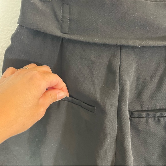 Hnm Size 4 Black High Rise Shorts With Tie Around Waist Gently Worn - Picture 8 of 8